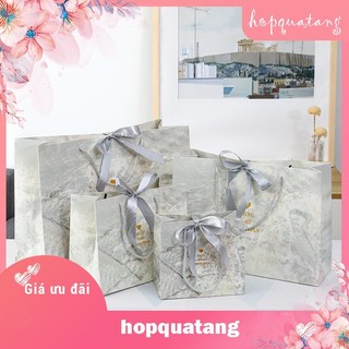 Túi Quà Tặng Vân Đá Túi Giấy Cứng Sự Kiện Đám Cưới Cửa Hàng Sang Trọng T13