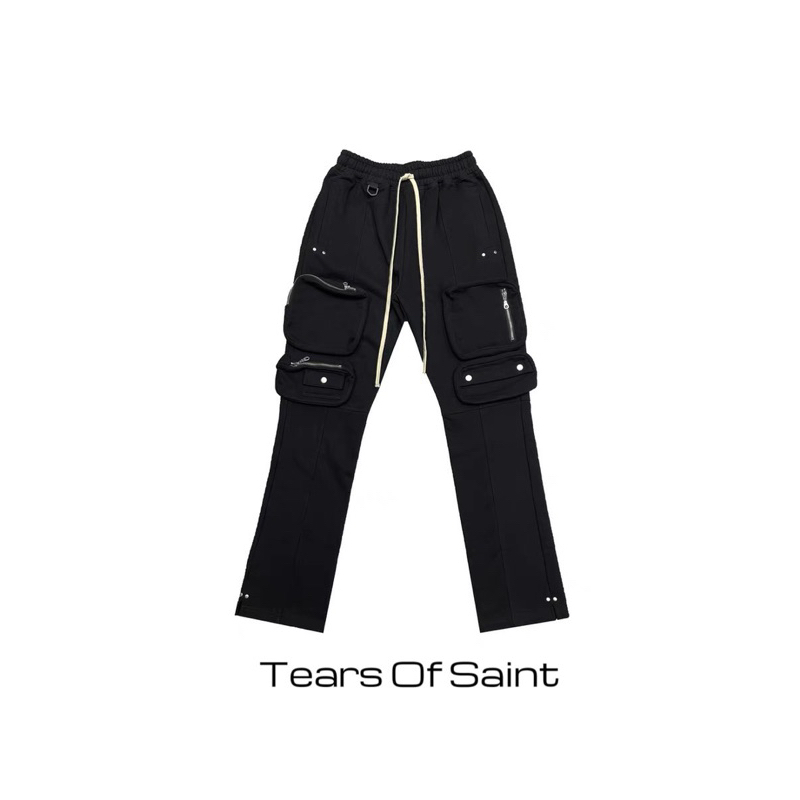 Quần Cargo - Tear of Saint - kaki Túi hộp khoá zip new2020