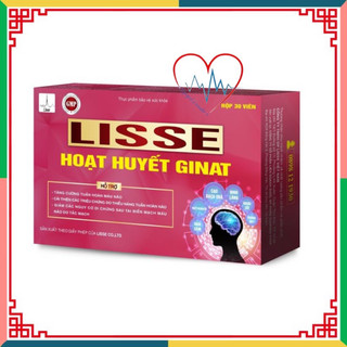 LISSE HOẠT HUYẾT GINAT - Hộp 30 viên- Tăng Cường Tuần Hoàn Máu