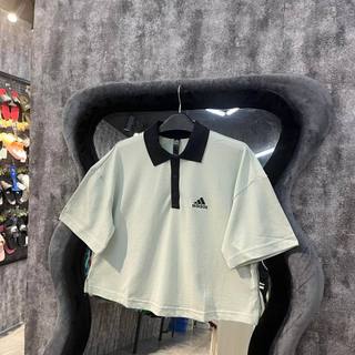 [ Chính Hãng ] Áo thun Polo adidas Cropped Piqué Polo Shirt Linen Green HY5527 màu Xanh lá | PiuPiu Authentic