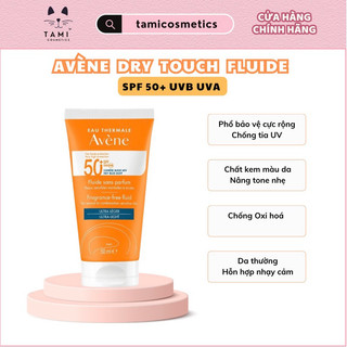 Kem chống nắng phổ rộng avene dry touch fluide spf50+ 50ml