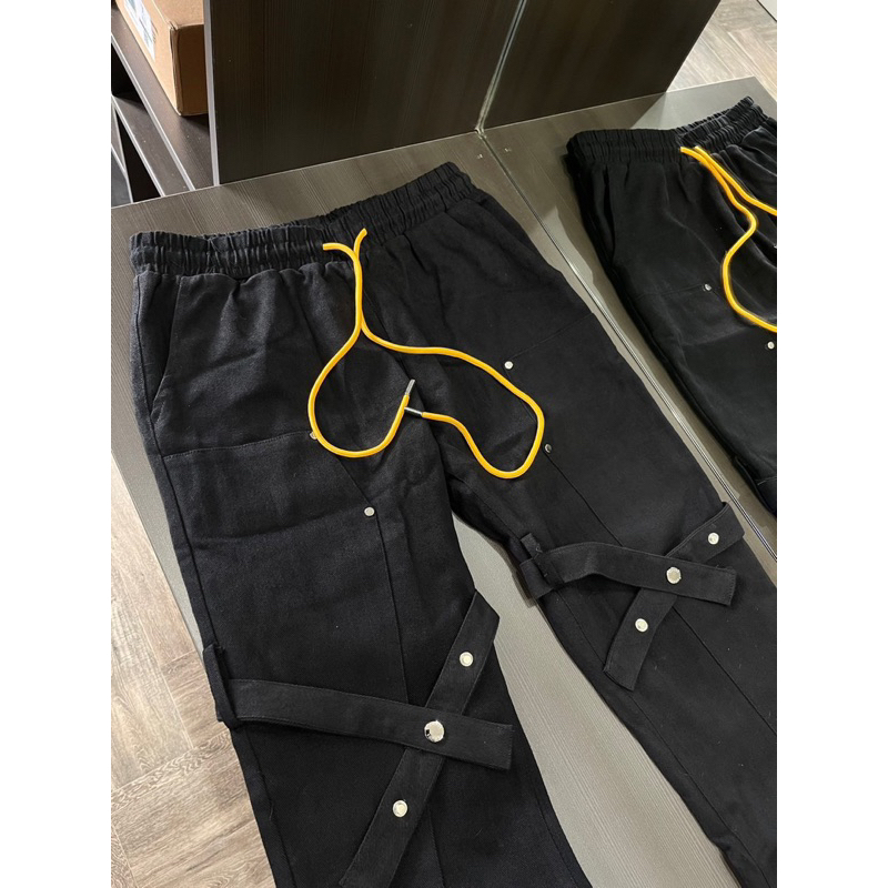 Quần Cargo Pant  - Rhude - kaki túi hộp ống loe dây bấm
