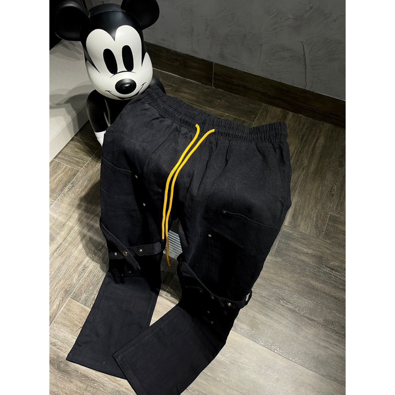 Quần Cargo Pant  - Rhude - kaki túi hộp ống loe dây bấm