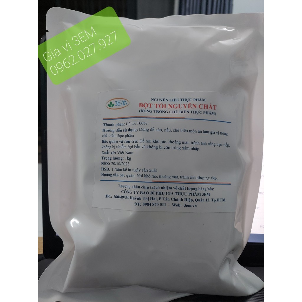100 gram BỘT TỎI/ BỘT TỎI SẤY an toàn, thơm ngon