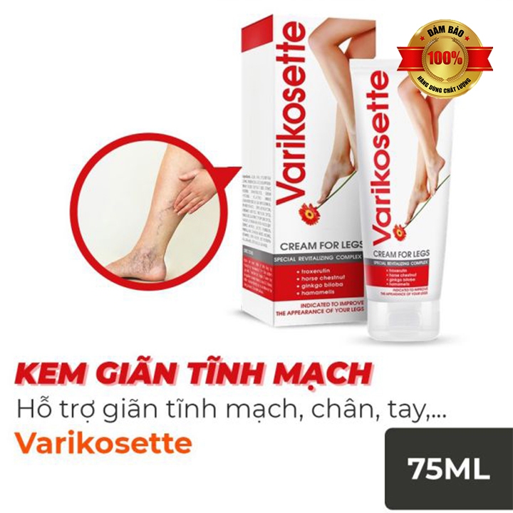 Kem Bôi Loại Bỏ Giãn Tĩnh Mạch Chân Tay Nga Varikosette Nga 75 ml