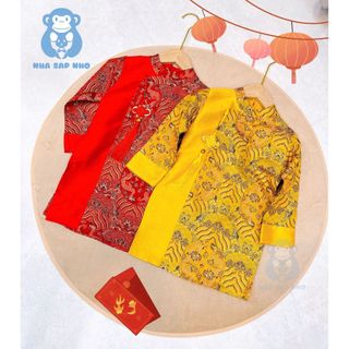 Áo dài gấm bé trai, áo dài cách tân bé trai, áo dài cách tân cho bé