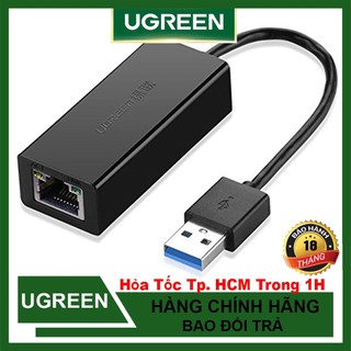 Cáp chuyển usb 3.0 to lan hỗ trợ 10/100/1000 mbps ugreen cr111 cao cấp