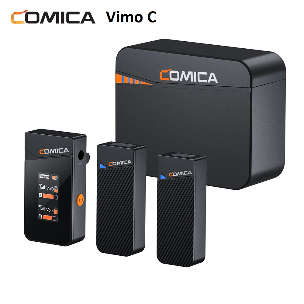 Mic không dây cao cấp Comica Vimo C micro thu âm cho điện thoại iphone, Android, máy ảnh, máy quay, laptop, máy tính bàn
