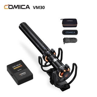 Micro Comica VM30 / VM40 Mic Shotgun thu âm không dây cho máy ảnh, điện thoại, máy quay vlog, ASMR, livetream, mukbang