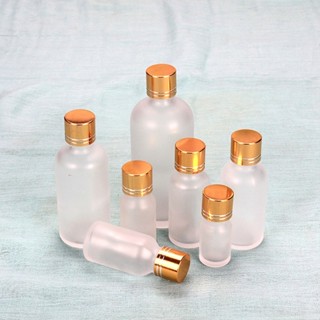 Lọ Thủy Tinh Mờ Nắp Vàng 2 Vạch 50ml/100ml, Chai Lọ Thủy Tinh Dùng Đựng Tinh Dầu, Chiết Mỹ Phẩm Du Lịch