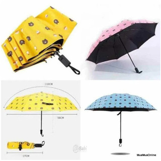 Cây dù đi mưa nắng hình gấu vải dày lớn - Ô Dù Đi Mưa, Đi Nắng Gấp Gọn Hình Gấu Dễ Thương - Ô Dù Cầm Tay Ô Gấu Brown