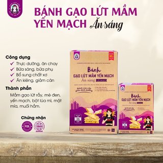  Đặc Sản Bánh Gạo Lứt Mầm Ăn Sáng Cô Gái Bhnong Quảng Nam,Hộp 300g Bánh Ăn Kiêng Giảm Cân Ít Ngọt 