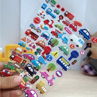 Sticker hoạt hình in nổi 3d miếng dán sticker dán bình nước, nhật kí, vỡ, góc học tập...cho bé