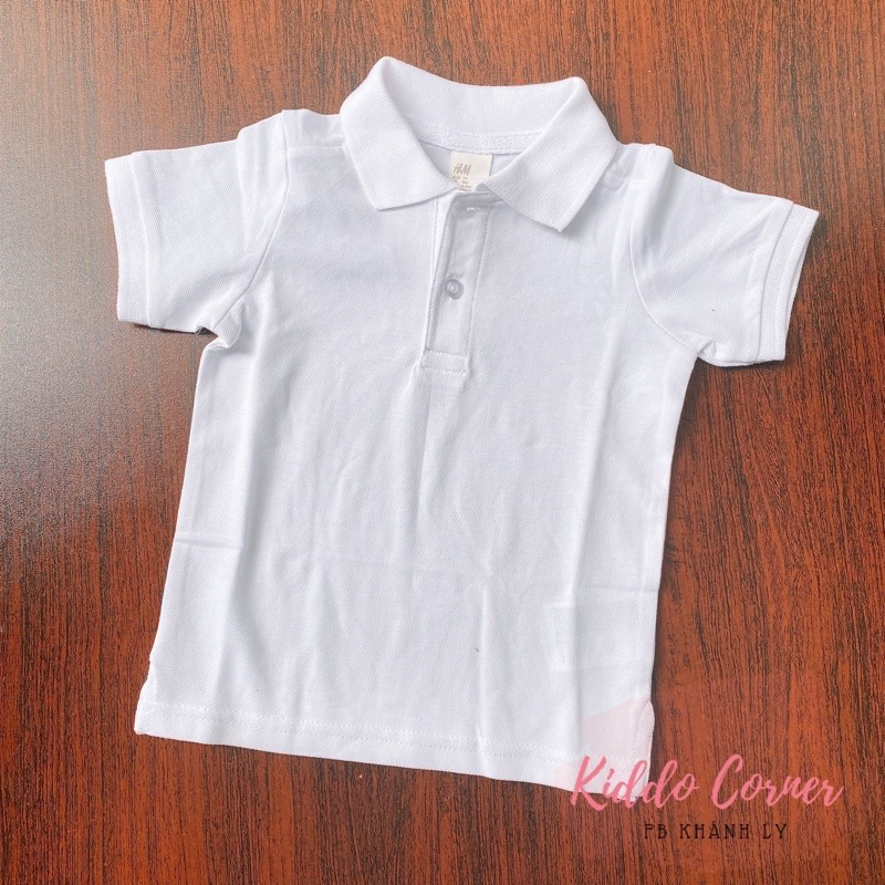 Set 3 áo polo trắng xanh 0744572008 HM H&M_authentic JP