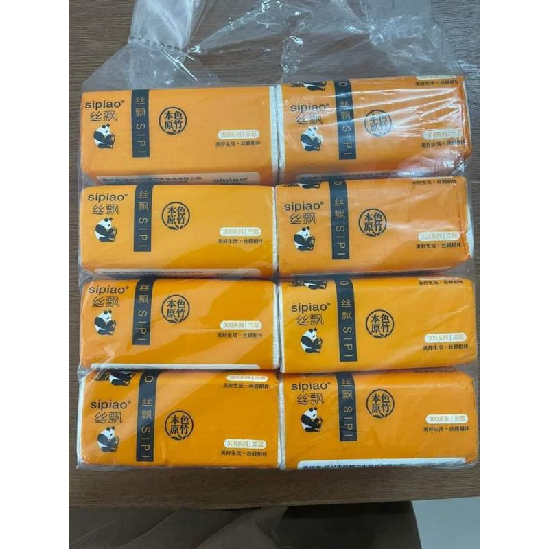 Túi 10 gói giấy ăn gấu trúc Sipiao