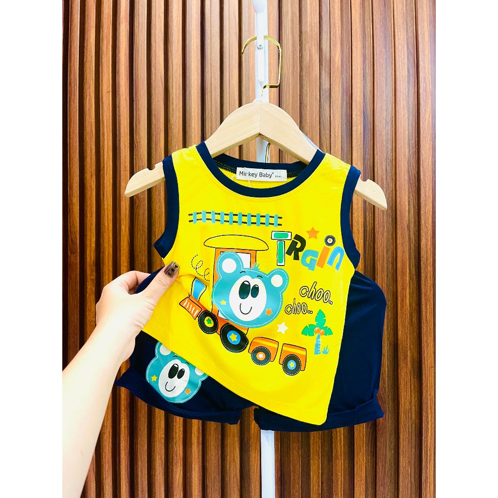 Bộ đồ cộc tay, ba lỗ hàng MINKY MOM LOẠI 1 cho bé trai, bé gái siêu kute