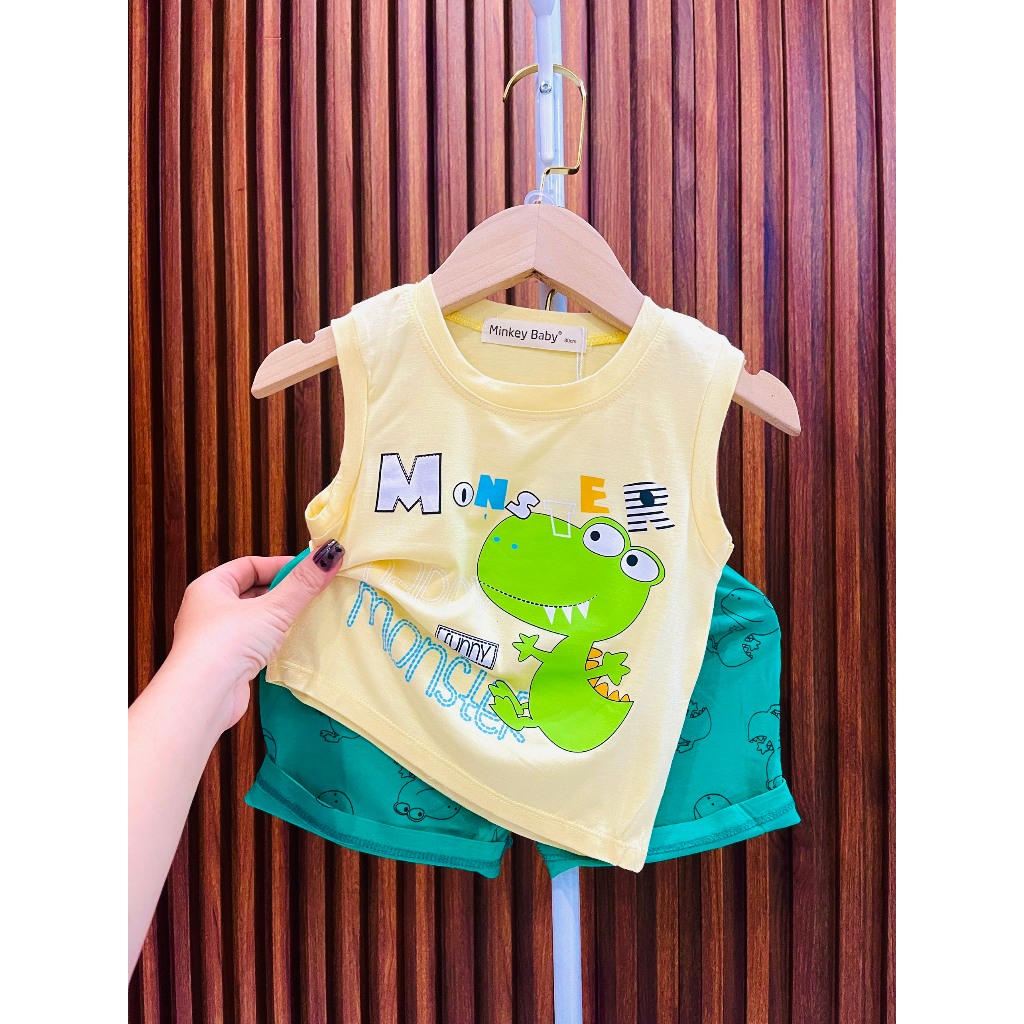 Bộ đồ cộc tay, ba lỗ hàng MINKY MOM LOẠI 1 cho bé trai, bé gái siêu kute