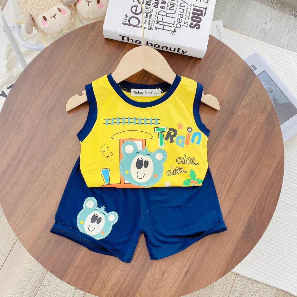 Bộ đồ cộc tay, ba lỗ hàng MINKY MOM LOẠI 1 cho bé trai, bé gái siêu kute