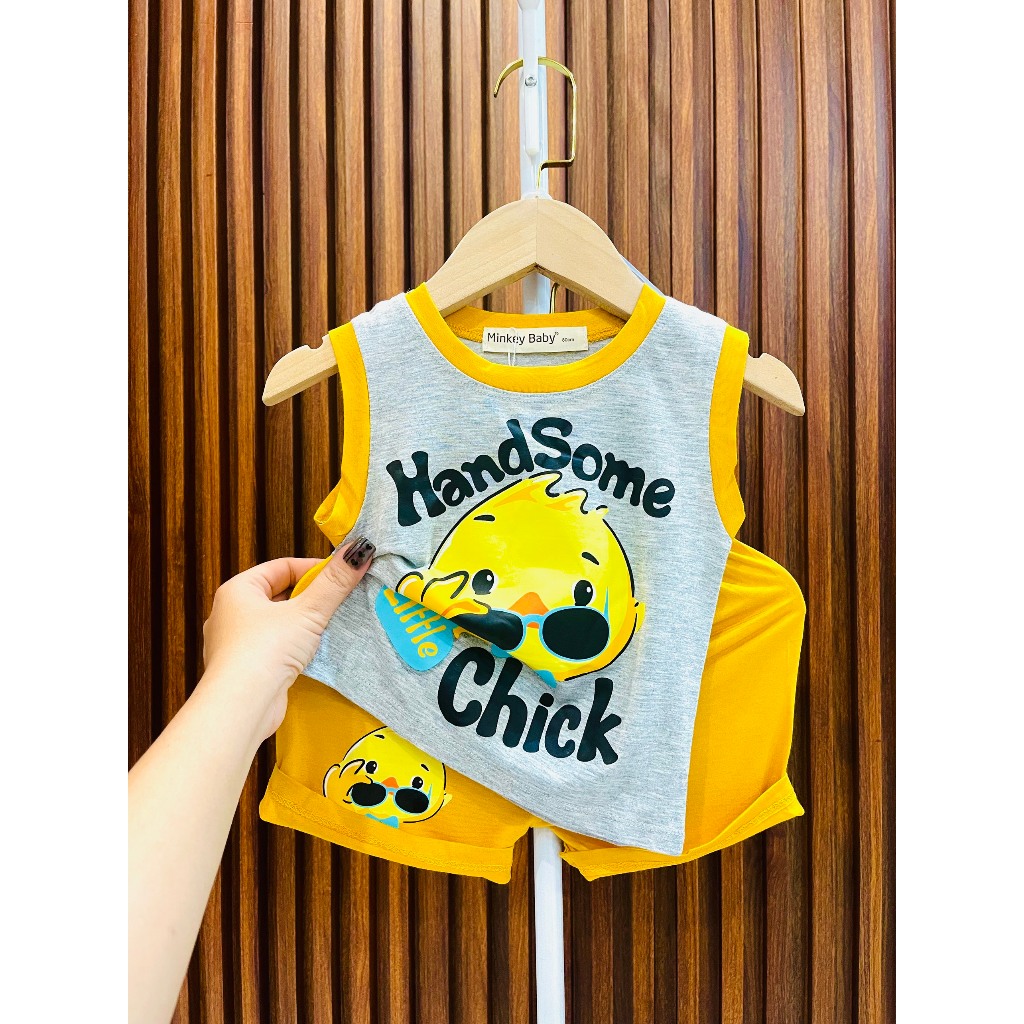 Bộ đồ cộc tay, ba lỗ hàng MINKY MOM LOẠI 1 cho bé trai, bé gái siêu kute