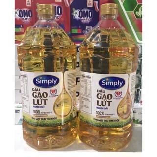 Dầu ăn gạo nứt simply can 2lit