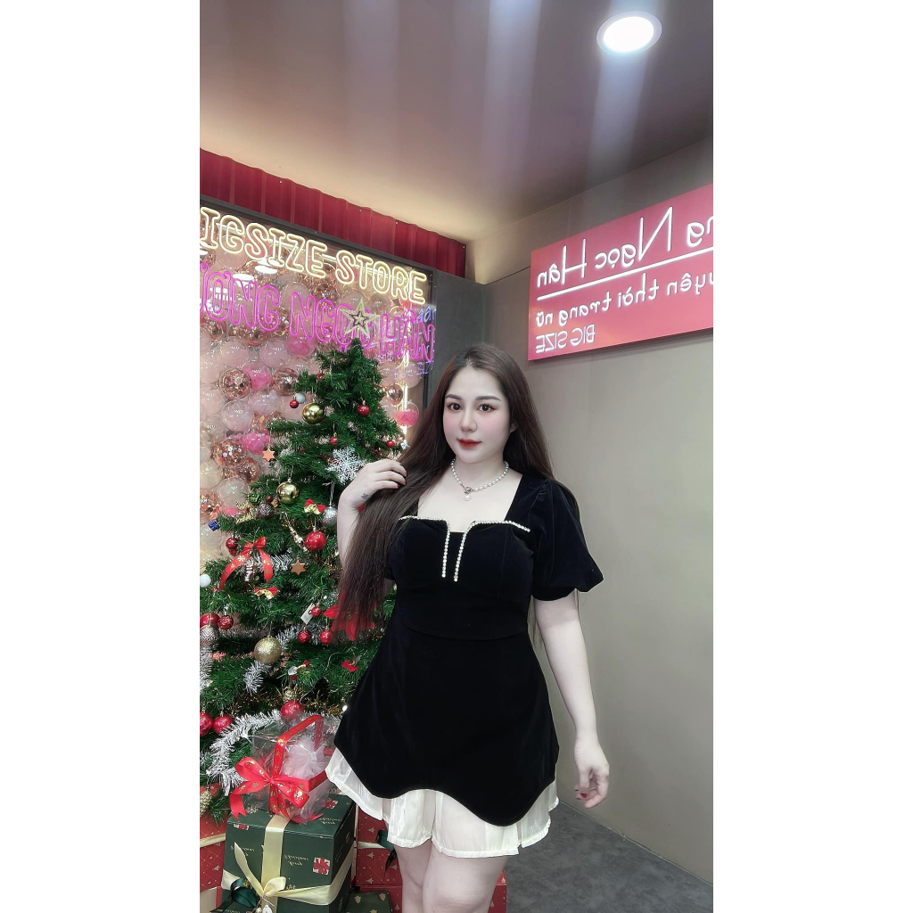 55-90KG Set Pelum Nhung Đính đá kèm chân váy tơ BIGSIZE VƯƠNG NGỌC HÂN
