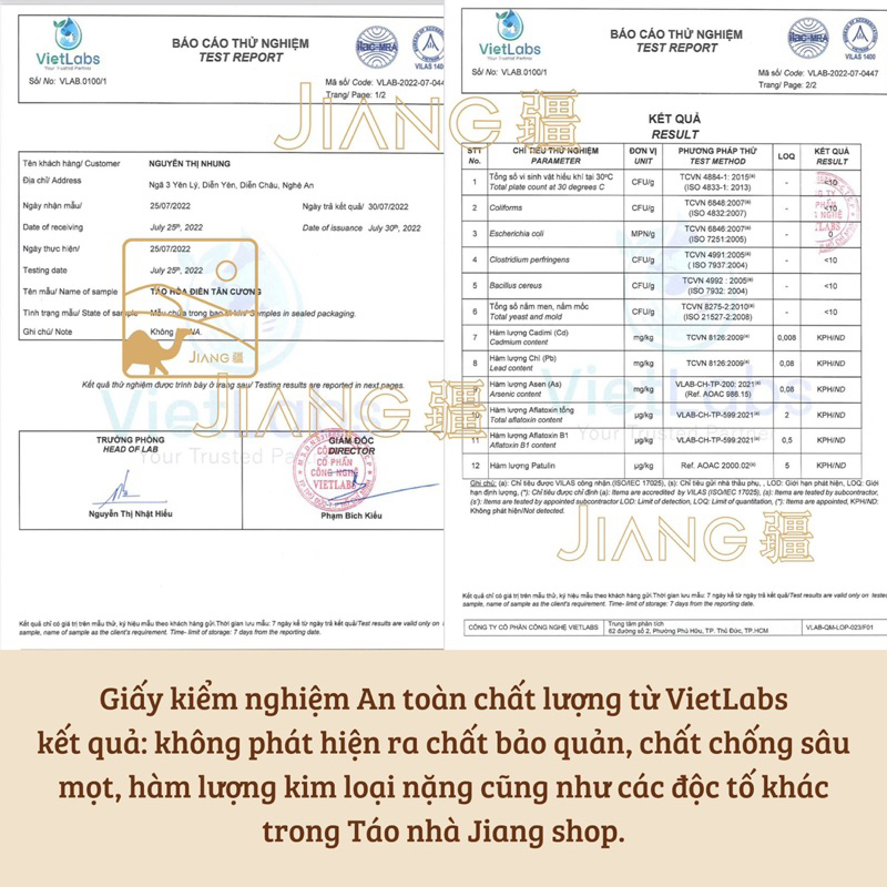 Táo Lát Nhược Khương, Tân Cương Thượng Hạng  - Jiang