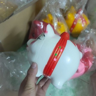 Heo đất tiết kiệm có nơ size 18cm
