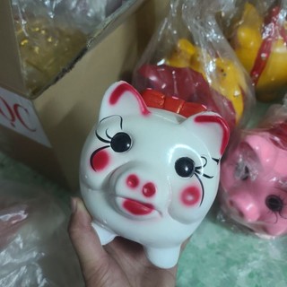 Heo đất tiết kiệm có nơ size 18cm