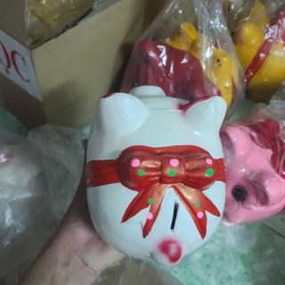 Heo đất tiết kiệm có nơ size 18cm