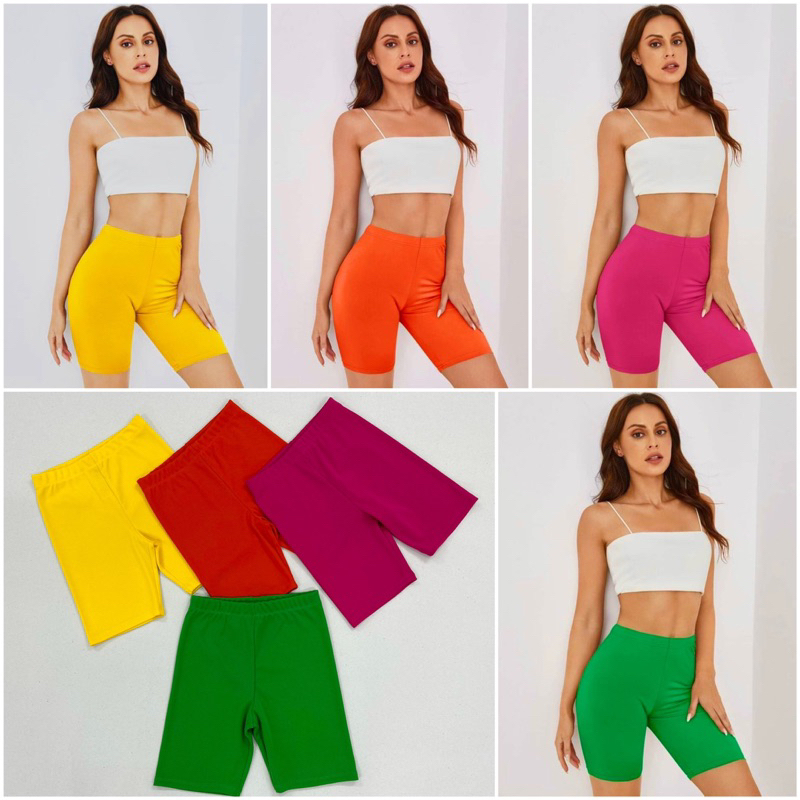 Quần short biker thun bo gân 4 màu