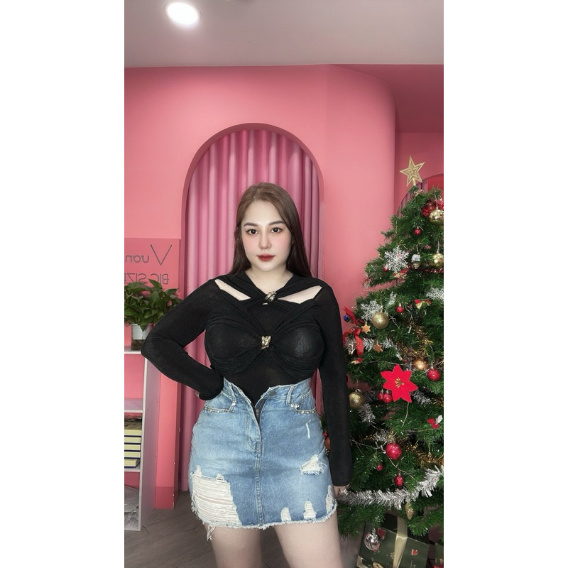 60-90KG ÁO THUN NHỦ TAY DÀI HOT HIT BIGSIZE VƯƠNG NGỌC HÂN