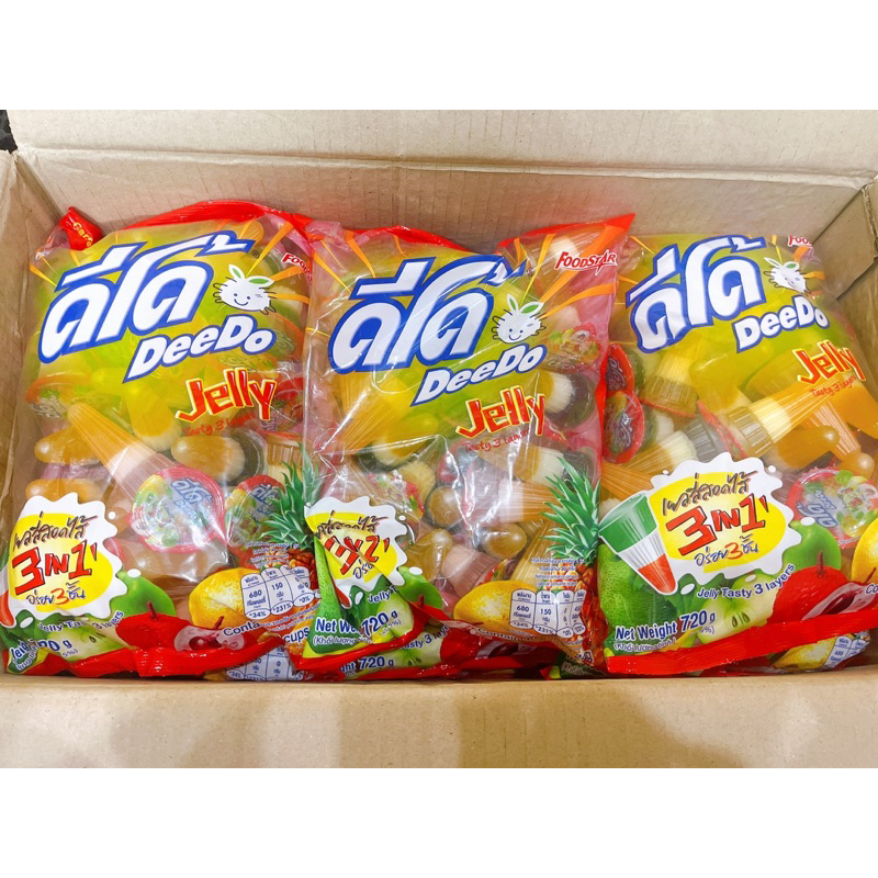 Thạch trái cây Deedo 3 lớp Thái Lan 720g