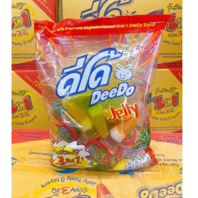Thạch trái cây Deedo 3 lớp Thái Lan 720g