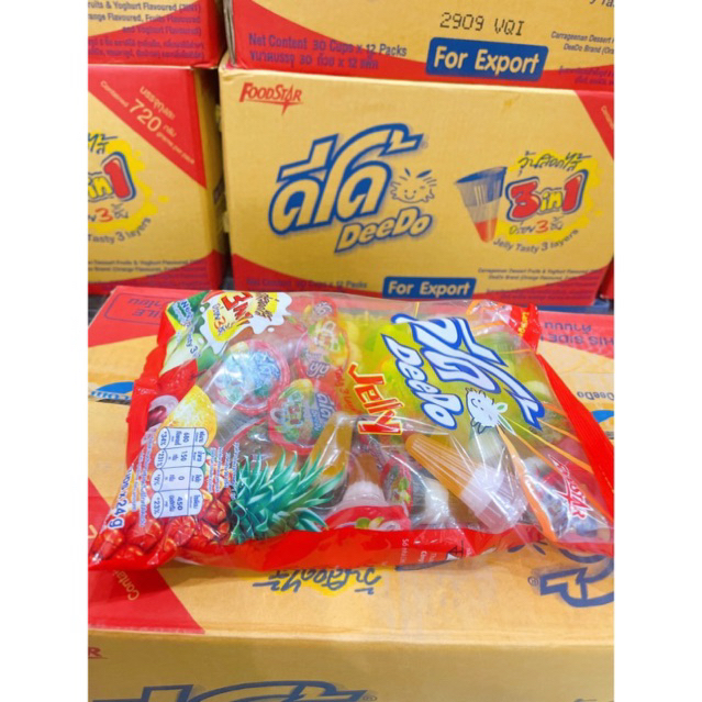 Thạch trái cây Deedo 3 lớp Thái Lan 720g