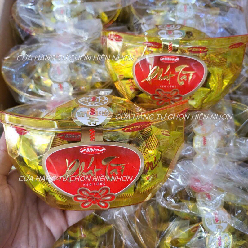 Kẹo thỏi vàng Bibica nhân trái cây