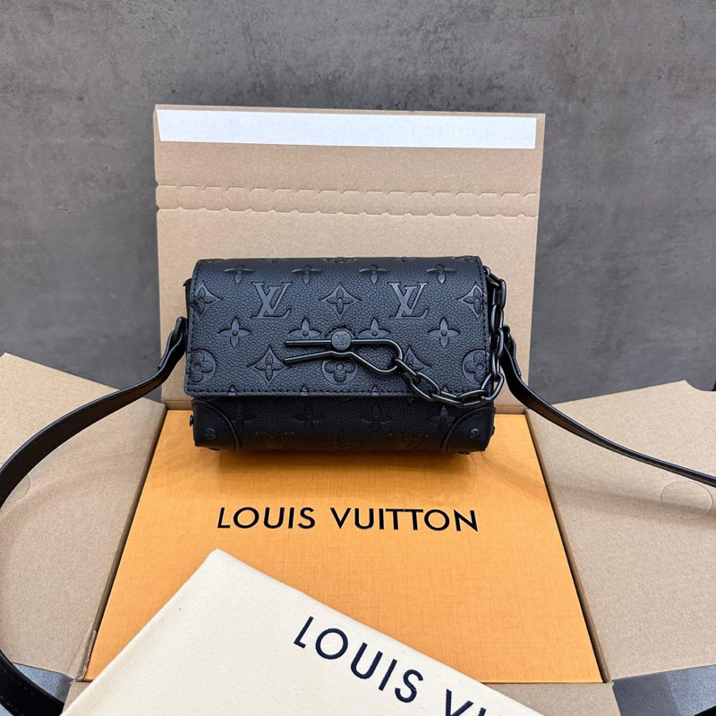 Túi Đeo Chéo Tag Xích L.V Vân Hoa In Cao Cấp - Túi New Ảnh Thật Ful Box