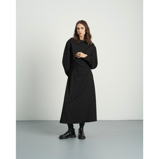 Đầm nữ cổ thuyền, cách điệu chi tiết sườn áo và măng sét KHÂU BY CQ Fae in Black