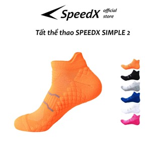 Tất vớ thể thao, chạy bộ, đá bóng, tập gym nam nữ SPEEDX SIMPLE 2 đệm dày, chống trơn trượt, thoáng khí