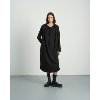 Đầm đen nữ phom suông cách điệu măng sét tay áo KHÂU BY CQ Cateline Shirt