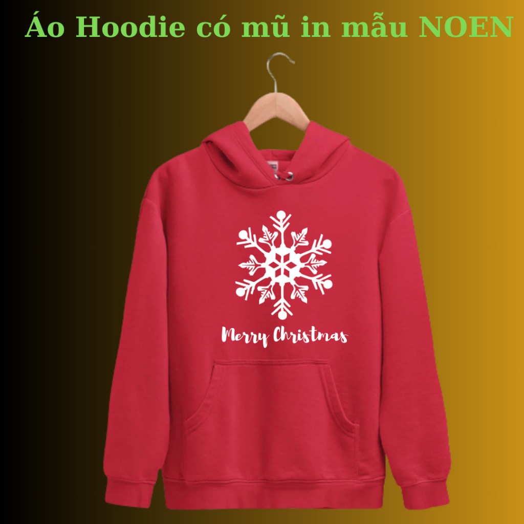 Áo Hoodie trẻ em có mũ mẫu Noel Noen, Merry chrimas, ông già tuyết, tuần lộc.. dễ thương, có size người lớn
