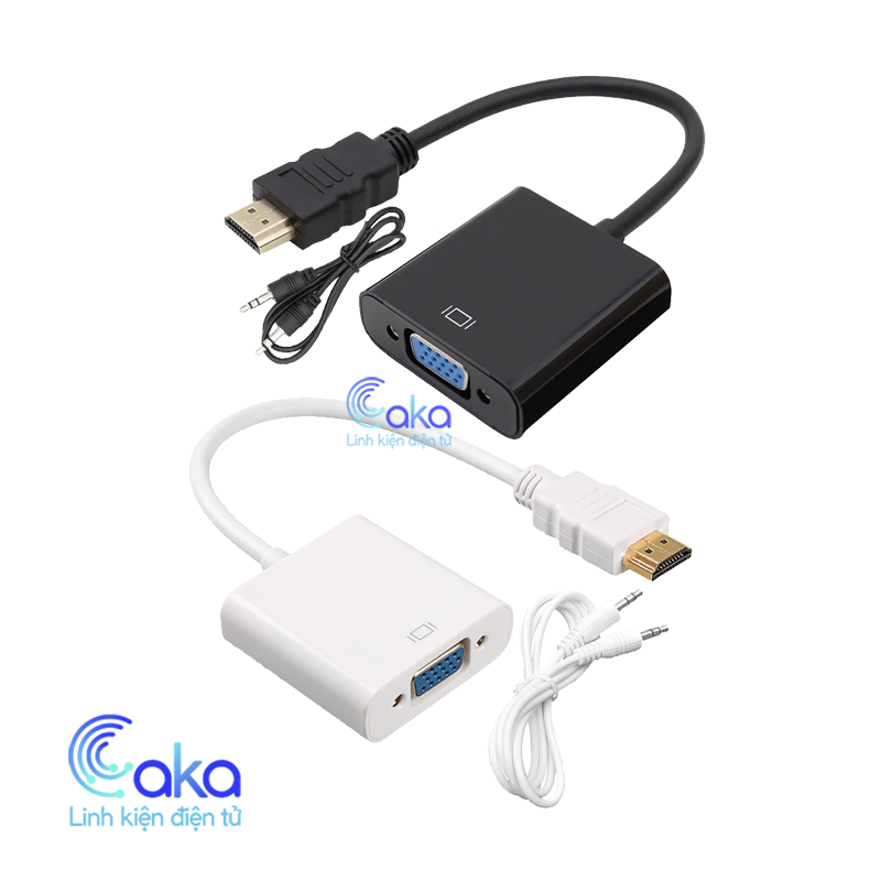 Cáp HDMI to VGA có Audio chuyển đổi tín hiệu HDMI sang VGA, HDMI to VGA with Audio
