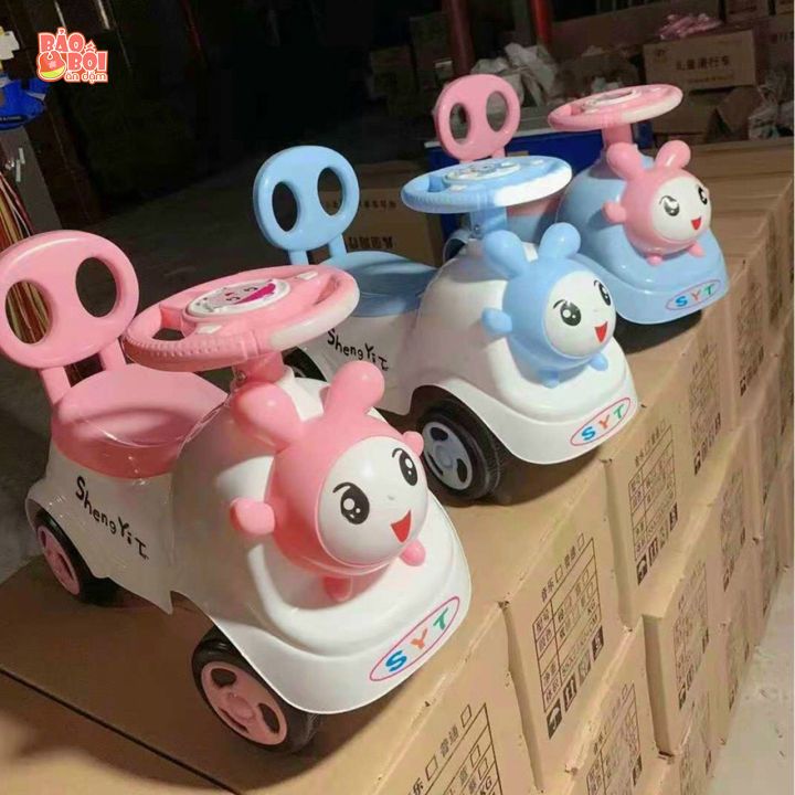 Xe chòi chân hình thỏ 255 có đèn nhạc dễ thương cho bé cao cấp TD
