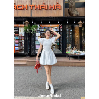 Jee - Đầm hoa giấy Trắng