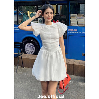 Jee - Đầm hoa giấy Trắng