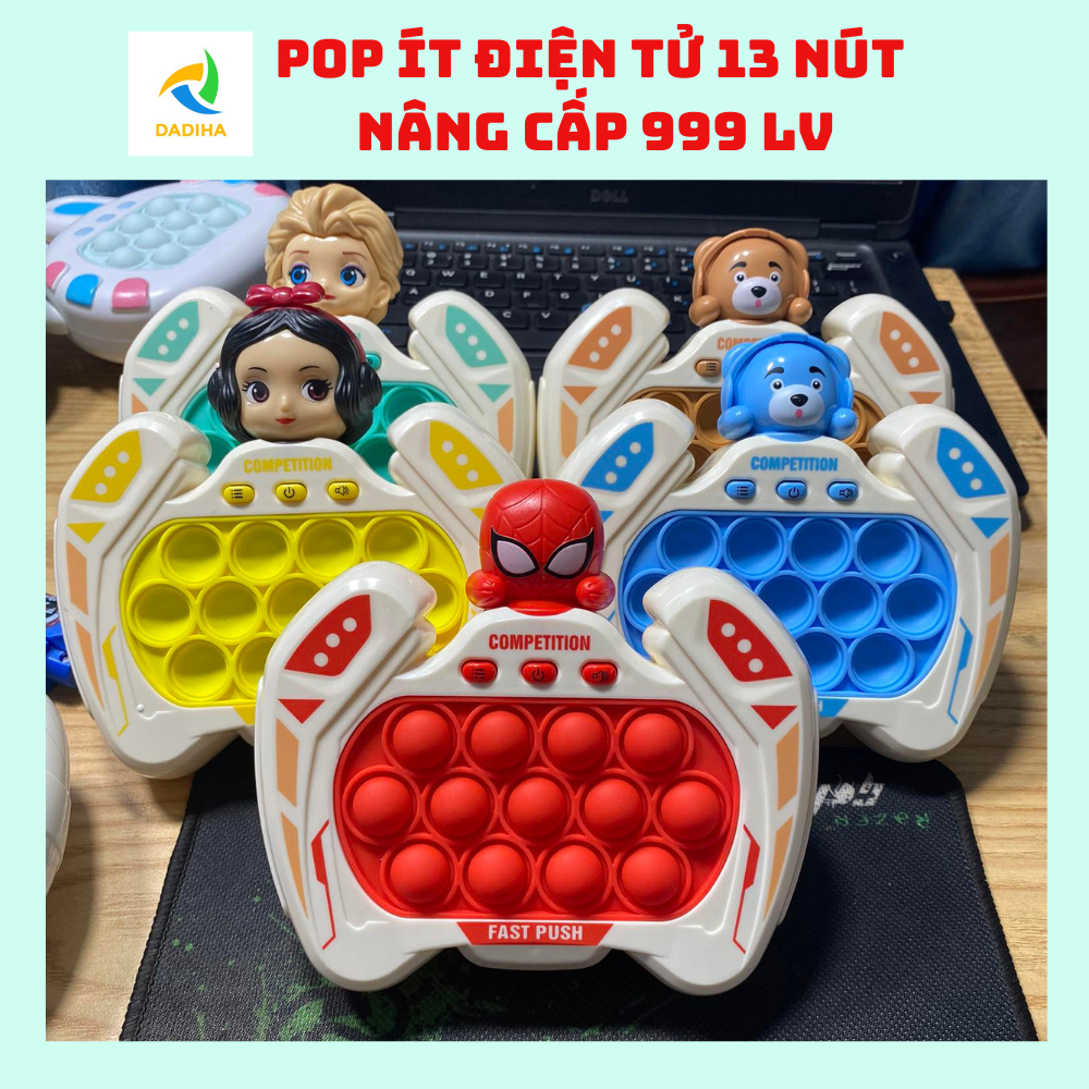 Pop ít điện tử 13 nút 999 level - Máy Chơi Game Popit Luyện Phản Xạ Cho Bé Kèm Nút Bấm Theo Nhạc Dễ Sử Dụng