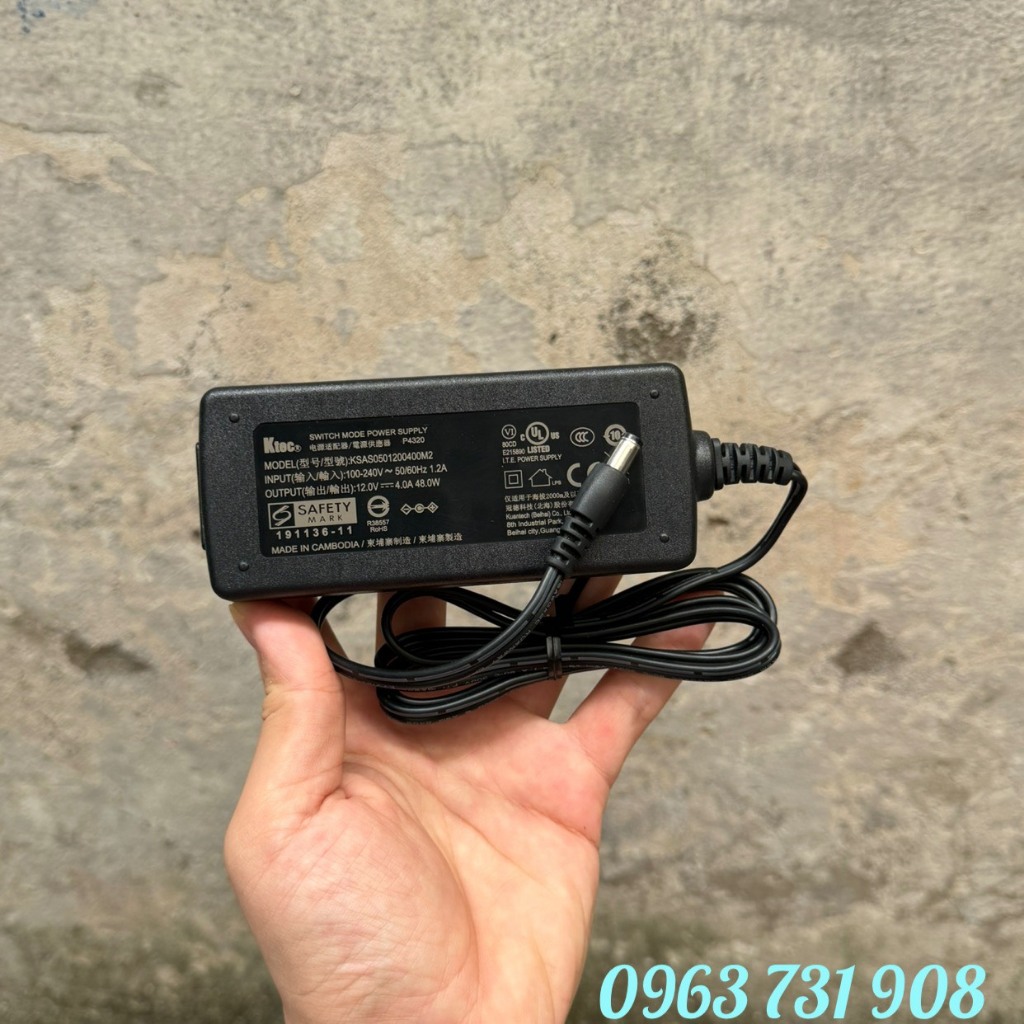 Adapter nguồn 12V 4A chính hãng