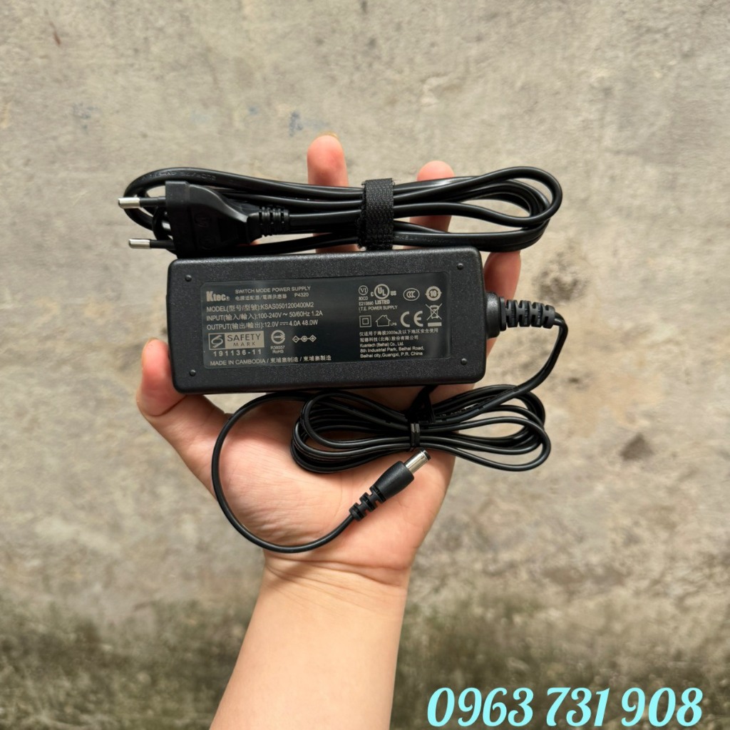 Adapter nguồn 12V 4A chính hãng