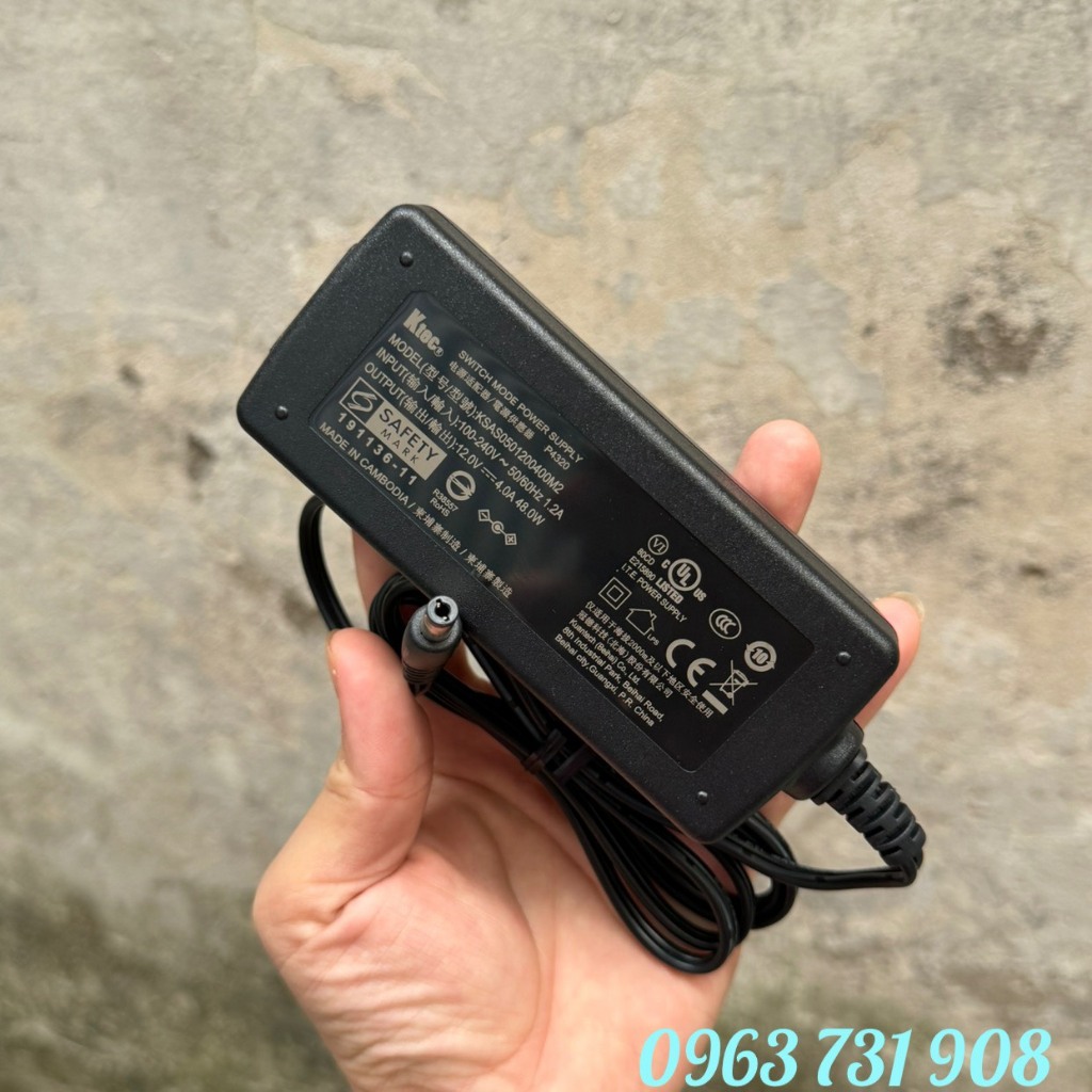 Adapter nguồn 12V 4A chính hãng