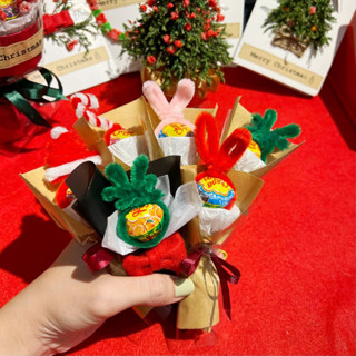 Hoa kẹo mút kẽm nhung 1 viên chupa chups Noel, Quà tặng giáng sinh, Chrismas -M44