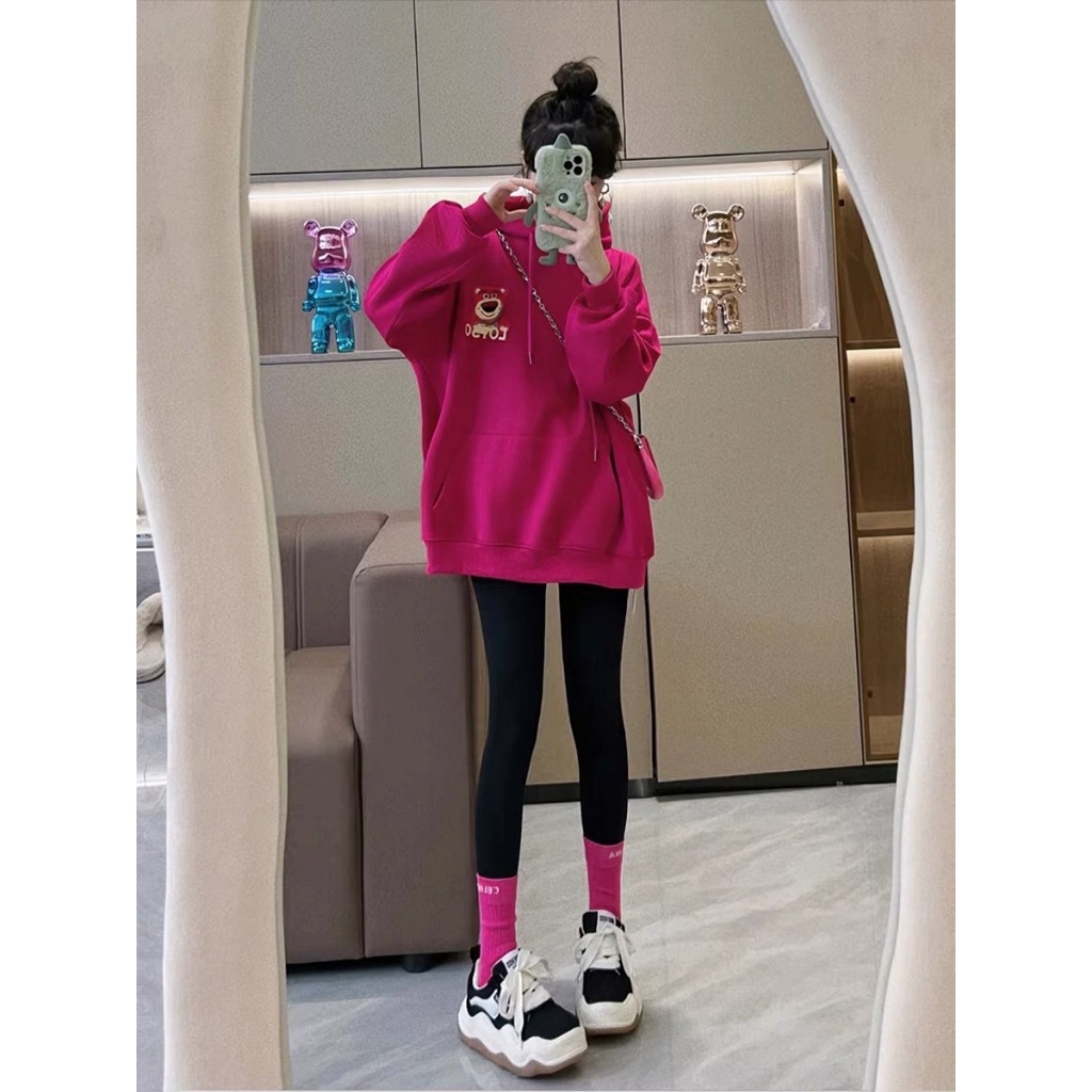 Áo Hoodie in Gấu Dâu LOTSO dễ thương cho bé trai & bé gái mùa thu
